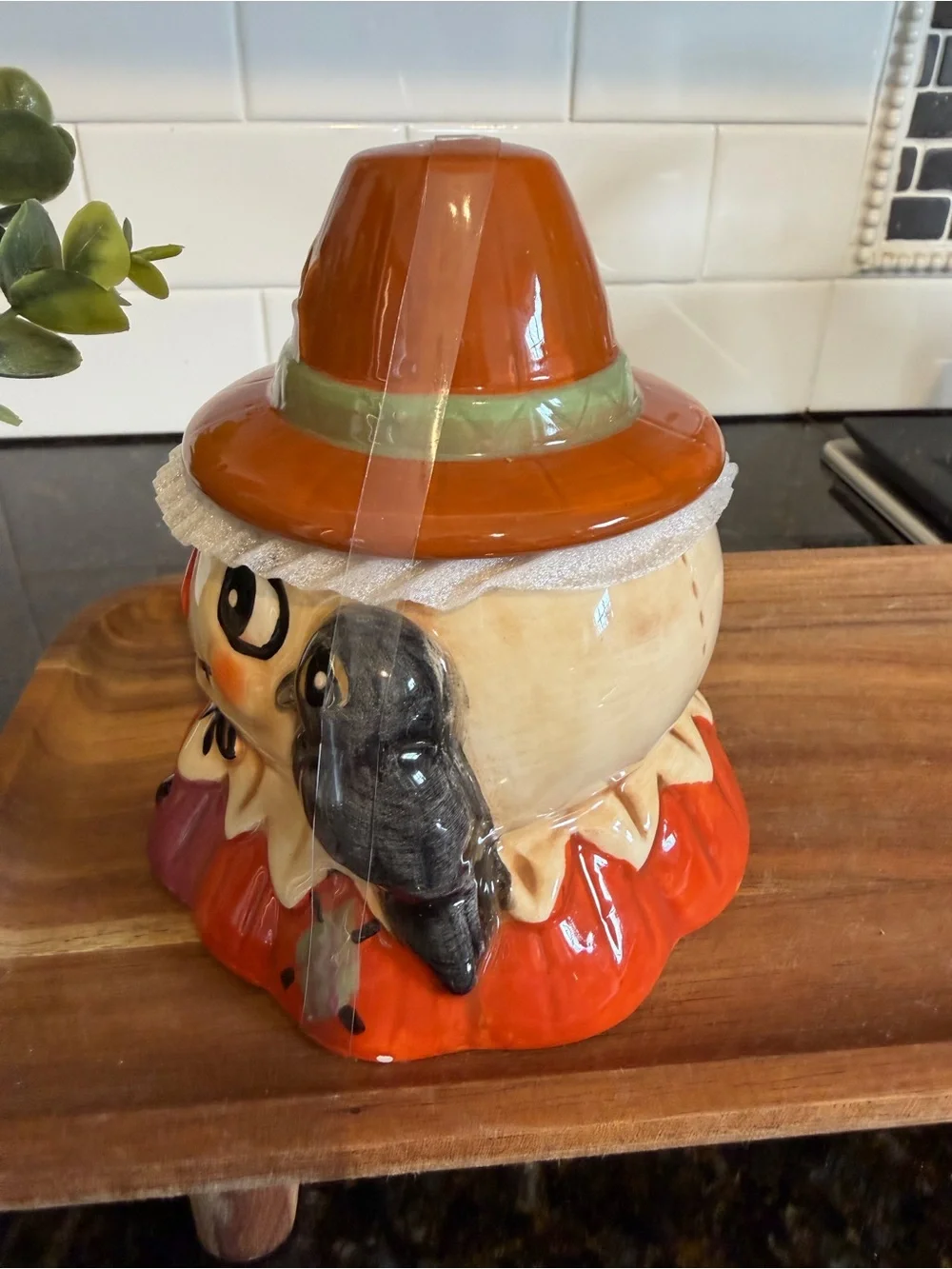 Johanna Parker Scarecrow Halloween Fall Critter Bowl Canisters set of 2